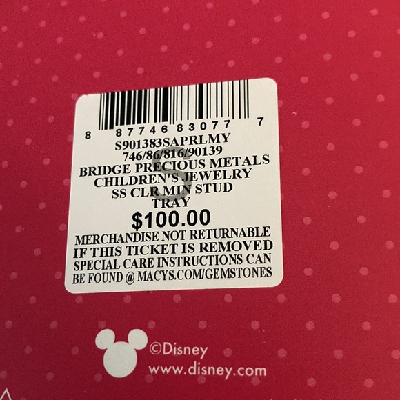 Minnie Mouse Sterling Silver earrings with trinket dish - Picture 3 of 4